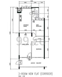 Blk 102 Jurong East Ville (Jurong East), HDB 3 Rooms #505304991